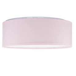 Kinderzimmerlampen|Kinderlampen*TK Lighting Kinderzimmerleuchte Rosa Ø 38 cm rund flach Stoffschirm