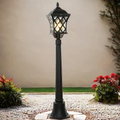 Rustikale Lampen|Wegeleuchten*Nowodvorski Klassische Außenstehleuchte in anthrazit