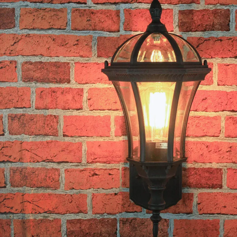 Rustikale Lampen|Rustikale Außenleuchten*Searchlight Klassische Außenwandlampe in antik braun