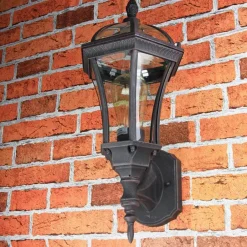 Rustikale Lampen|Rustikale Außenleuchten*Searchlight Klassische Außenwandlampe in antik braun