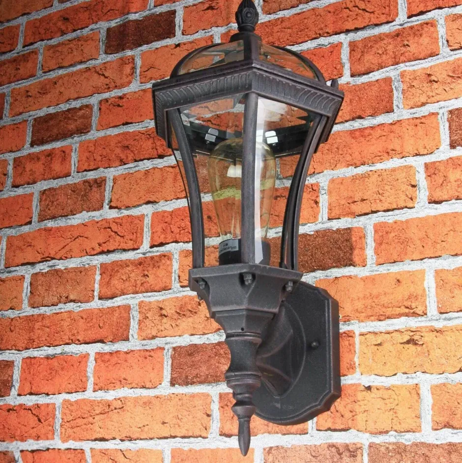 Rustikale Lampen|Rustikale Außenleuchten*Searchlight Klassische Außenwandlampe in antik braun