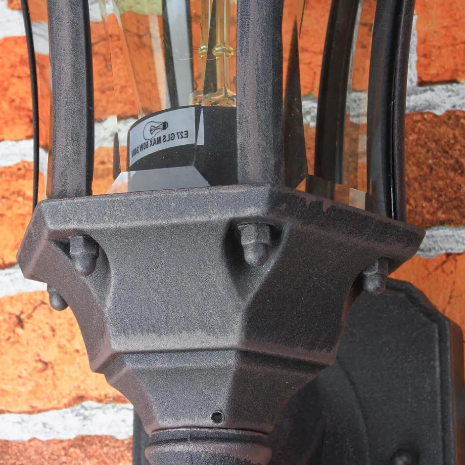 Rustikale Lampen|Rustikale Außenleuchten*Searchlight Klassische Außenwandlampe in antik braun