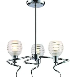 Deckenleuchten|Glaslampen*Lampex Klassische Deckenleuchte Chrom 3-flmg