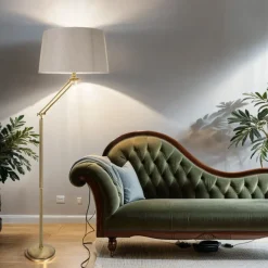 Lampen Aus Aller Welt|Messinglampen*Giovanni Battista Klassische Standlampe Beige