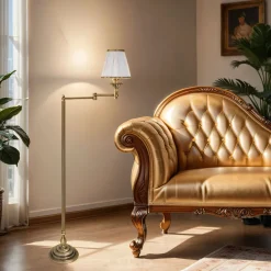 Giovanni Battista Klassische Stehleuchte E14 London Weiß< Lampen Aus Aller Welt|Stofflampen