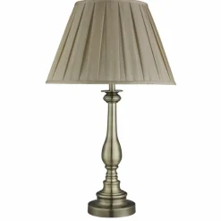 Tischlampen|Schlafzimmer Lampen*Searchlight Klassische Tischleuchte Messing Optik