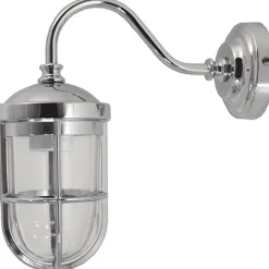 Laura Suardi Klassische Wandleuchte FIRENZE Chrom Maritim IP43< Außenleuchten Antik|Außenwandleuchten