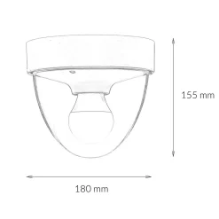 Moderne Lampen|Feuchtraumleuchten*Nowodvorski Kleine Deckenlampe Bad Ø18cm rund Grau IP44 E27