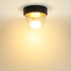 Nowodvorski Kleine Deckenlampe Schwarz Gold Ø18cm rund IP44 E27< Moderne Lampen|Feuchtraumleuchten