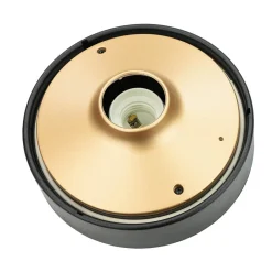 Nowodvorski Kleine Deckenlampe Schwarz Gold Ø18cm rund IP44 E27< Moderne Lampen|Feuchtraumleuchten