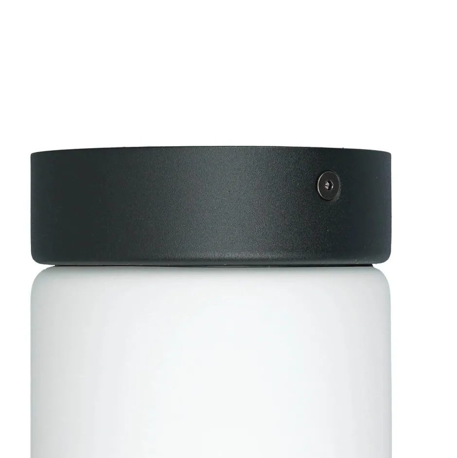 Nowodvorski Kleine Deckenleuchte Weiß Schwarz Glasschirm IP44< Glaslampen|Feuchtraumleuchten