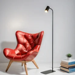 Nowodvorski Kleine Stehlampe Schwarz Gold 124cm Modern flexibel< Moderne Lampen|Wohnzimmerlampen