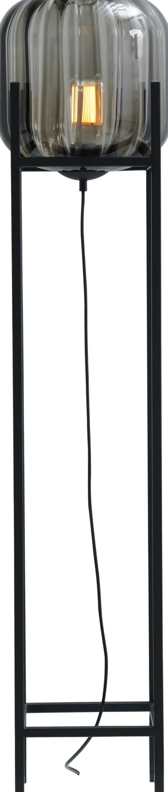 Glaslampen|Stehlampen*Masterlight Kleine Stehleuchte Glas Metall 138 cm Schwarz E27