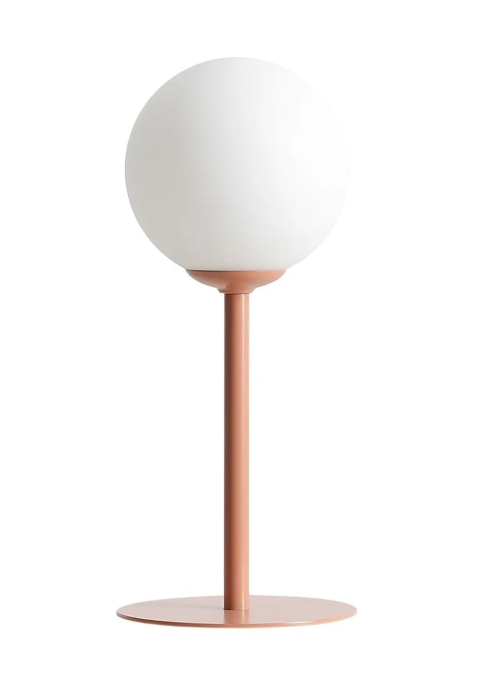 Tischlampen|Kugellampen*ALDEX Kleine Tischlampe Metall Zartorange 35 cm E14 Glaskugel