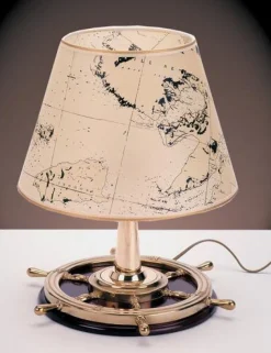 Laura Suardi Kleine Tischleuchte Messing Maritim H:40cm Antik< Tischlampen|Schlafzimmer Lampen