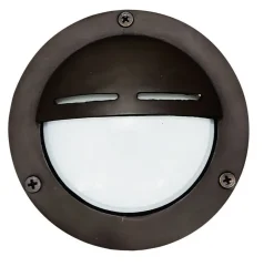 Außenwandleuchten|Rustikale Lampen*Lido Kleine Wandlampe außen Echt-Messing Glas rund D: 14 cm IP64