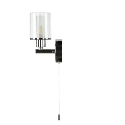 Wandleuchten|Flurlampen*Nowodvorski Kleine Wandlampe mit Schalter Glasschirm IP44 H:17cm