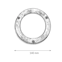 Außenwandleuchten|Rustikale Lampen*Lido Kleine Wandleuchte AGIA Messing Maritim Ø14cm IP64
