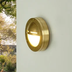 Lido Kleine Wandleuchte AGIA Messing Maritim IP64 Haus< Außenwandleuchten|Rustikale Lampen