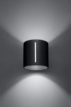 Sollux Kleine Wandleuchte Schwarz 10 cm Up Down Metall G9< Wandleuchten|Flurlampen