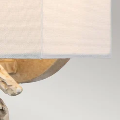 Elstead Kleine Wandleuchte Stoff H: 25,4 cm Creme Weiß< Wandleuchten|Flurlampen