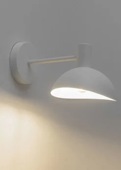 Wandleuchten|Küchenlampen*Sigma Kleine Wandleuchte Weiß Metall Leselicht E14 B:18 cm