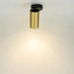 Nowodvorski Kleiner Deckenstrahler Messing H:13cm GU10 elegant< Spots|Wandleuchten