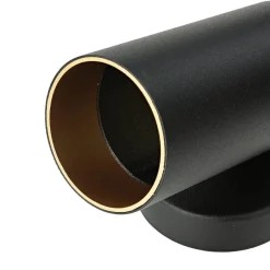 Metall Lampen|Küchenlampen*Nowodvorski Kleiner Deckenstrahler Schwarz Gold H:13cm Ø7cm elegant