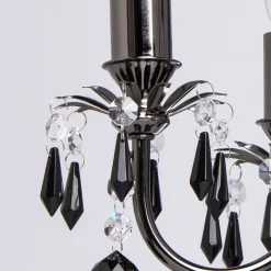 Hängelampen|Esszimmer Lampen*Glasberg Kleiner Kronleuchter Metall Ø45cm Esstisch ALEA