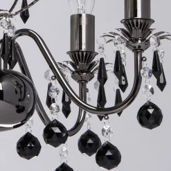 Hängelampen|Esszimmer Lampen*Glasberg Kleiner Kronleuchter Metall Ø45cm Esstisch ALEA