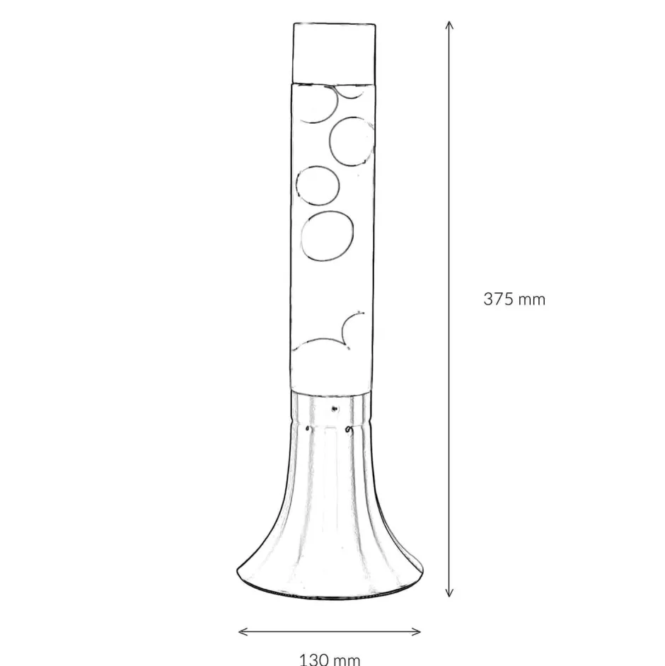 Easylight Knallige Lavalampe YVONNE Rot Lila Weiß H:38cm< Retro Lampen|Lavalampen