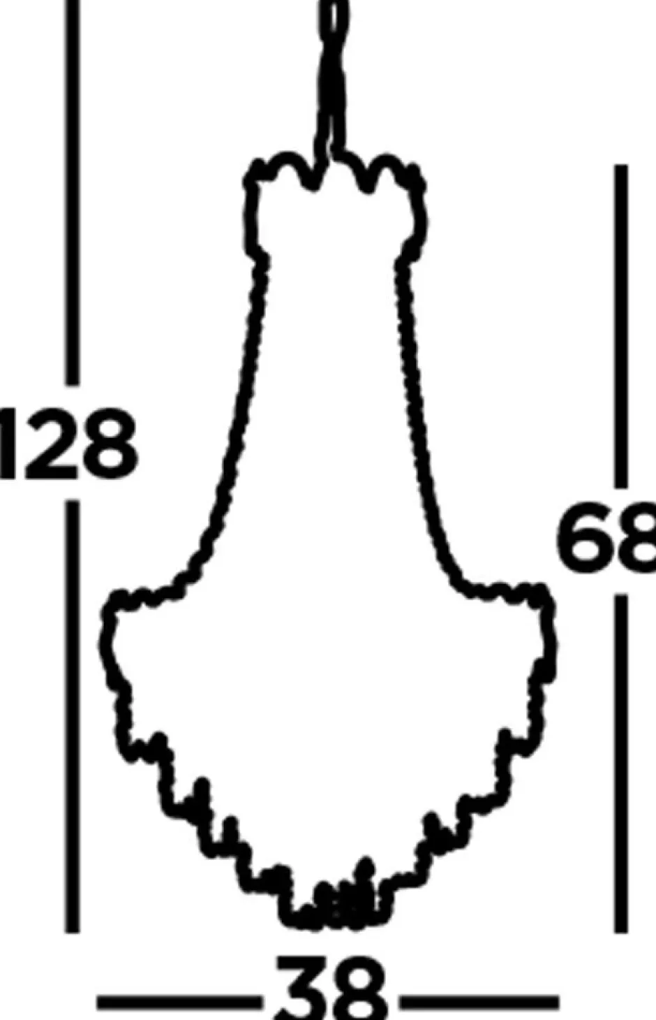Hängelampen|Wohnzimmerlampen*Searchlight Kristall Kronleuchter Ø 38 cm H: max. 128 cm verstellbar