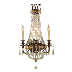 Wandleuchten|Esszimmer Lampen*Elstead Kristall Wandleuchte Barock Design 58cm hoch NOBLES