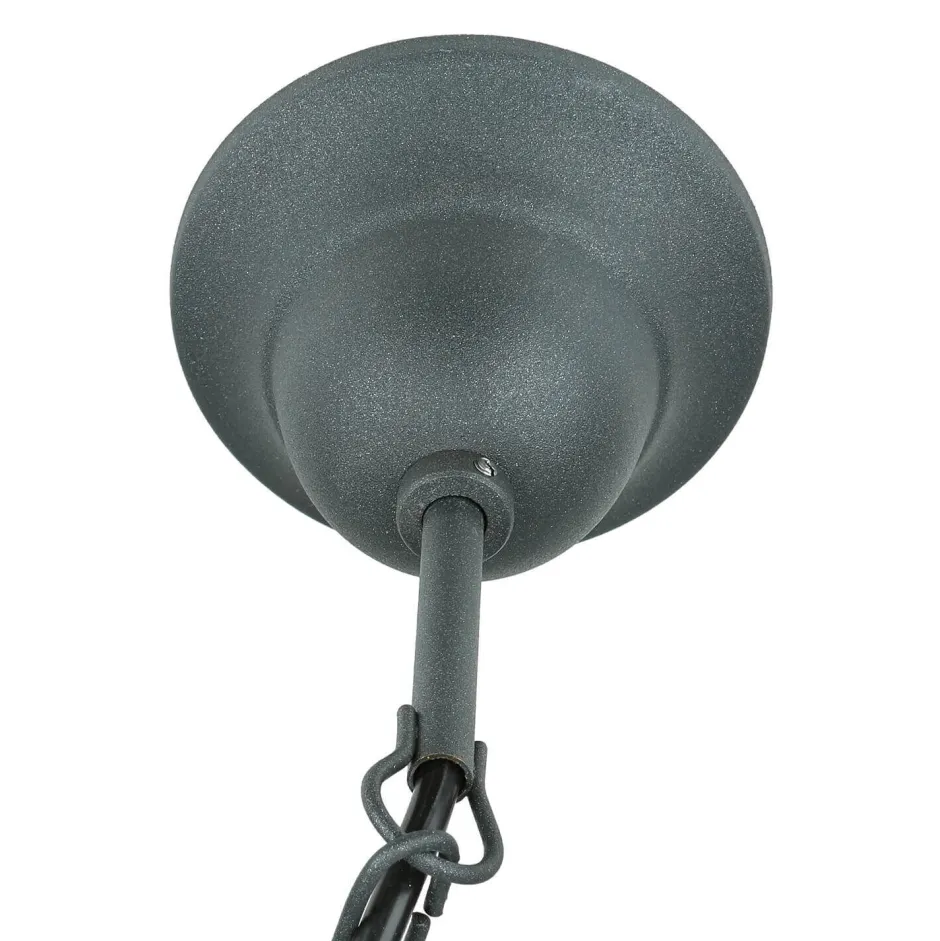 Hängelampen|Esszimmer Lampen*Lamkur Kronleuchter ABUELA Stoff 5-flmg Landhaus Esstisch