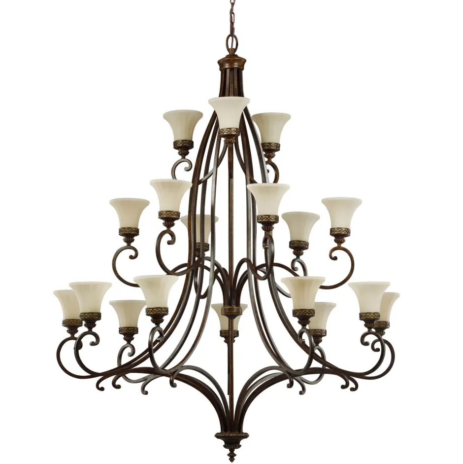 Rustikale Lampen|Designerlampen*Elstead Kronleuchter ANABELL 1 Ø137cm 18-armig Landhaus