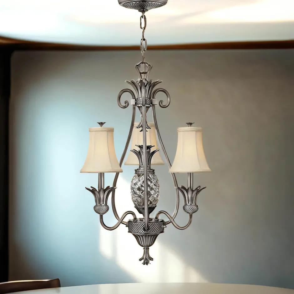 Hängelampen|Esszimmer Lampen*Elstead Kronleuchter ANABELL 8 in Nickel kürzbar Lampe