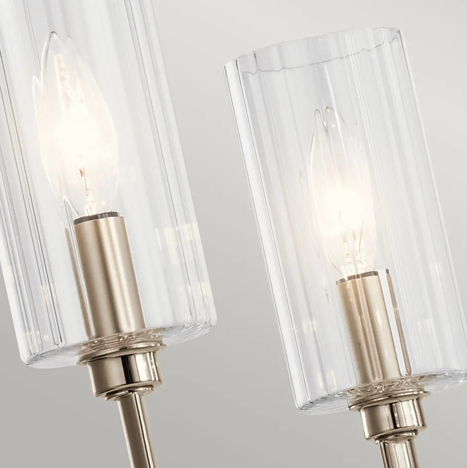 Elstead Kronleuchter Art Déco Metall Glas B: 68,6 cm H: max. 169,8 cm< Hängelampen|Jugendstil Lampen