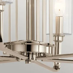 Elstead Kronleuchter Art Déco Metall Glas B: 68,6 cm H: max. 169,8 cm< Hängelampen|Jugendstil Lampen