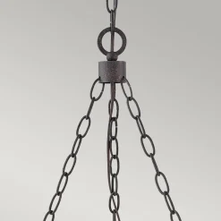 Metall Lampen|Rustikale Lampen*Elstead Kronleuchter außen Ø 61 cm IP44 E14 Metall Glas Ring