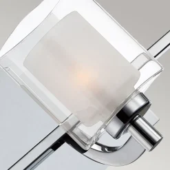 Elstead Kronleuchter Badezimmer IP44 Ø 38,4 cm Metall Glas Chrom Weiß< Flurlampen|Metall Lampen