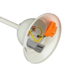 Wohnzimmerlampen|Stofflampen*Lamkur Kronleuchter Beige Landhaus Stoff Esstisch Lampe