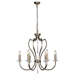 Designerlampen|Messinglampen*Elstead Kronleuchter CANDELA 12 Echt-Messing Bronze Lampe