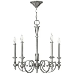 Designerlampen|Kronleuchter*Elstead Kronleuchter CANDELA 16 Nickel 5xE14 kürzbar Lampe
