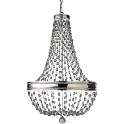 Hängelampen|Designerlampen*Elstead Kronleuchter CASTELO Rauchglas Ø41cm 8-flmg Lampe