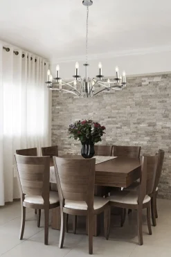 Hängelampen|Esszimmer Lampen*Searchlight Kronleuchter Chrom 12-armig E14 Ø 88 cm H: max. 1,5 m Metall