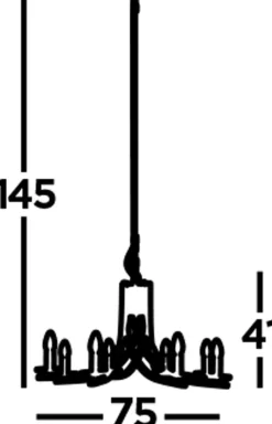 Hängelampen|Esszimmer Lampen*Searchlight Kronleuchter 8-flammig in Messing Antik E14 Metall