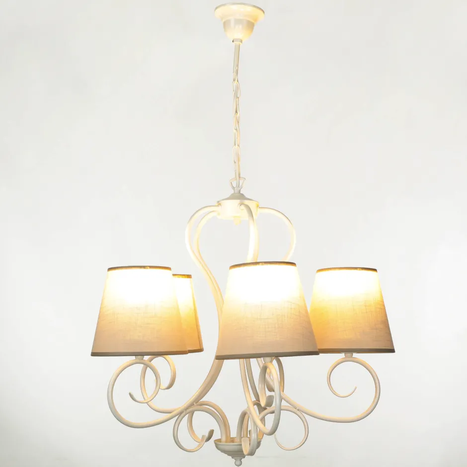 Hängelampen|Esszimmer Lampen*Lamkur Kronleuchter 5-flmg Landhaus Esstisch gemütlich