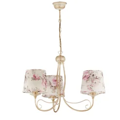 Hängelampen|Stofflampen*Jupiter Kronleuchter floral Shabby Lampe Esstisch CRINE