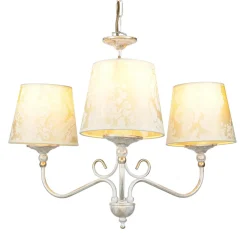 Hängelampen|Esszimmer Lampen*Jupiter Kronleuchter GANARA in Shabby Gold Barock Motiv