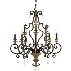 Hängelampen|Esszimmer Lampen*Elstead Kronleuchter GOTICA 4 9xE14 kürzbar Rustikal Lampe